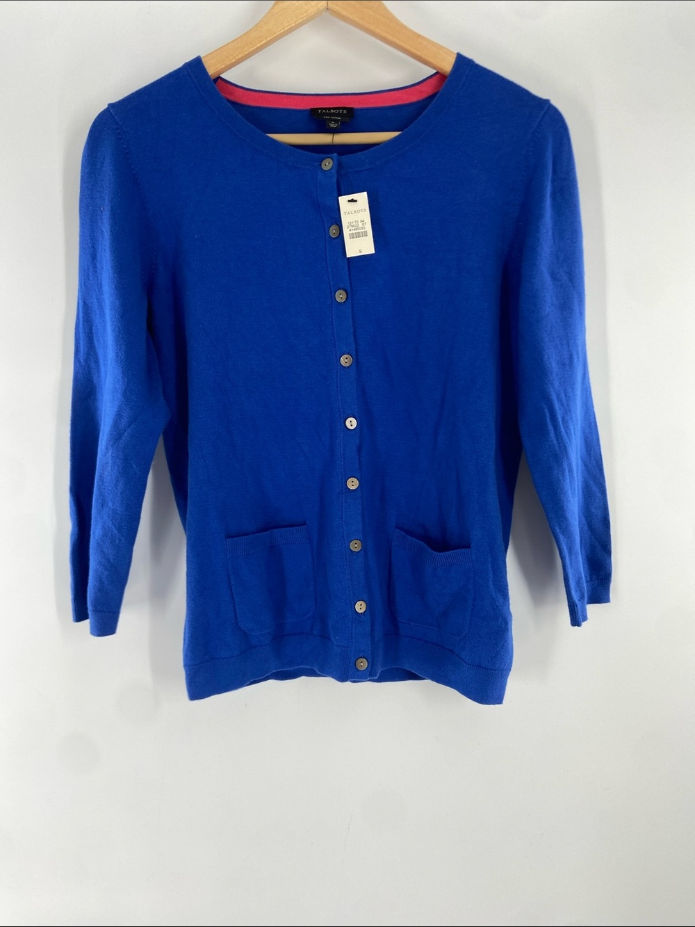 Talbots Royal Blue Cardigan Sweater Size S NWT